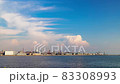 Factory area, blue sky and sea 83308993