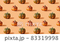 Slow motion of seamless pattern with Halloween Pumpkins and Thanksgiving Day. 4k video. 83319998