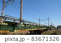 Musashino Line crossing the iron bridge 83671326