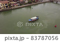 Hoi An channel landscape motorboat sails along channel 83787056