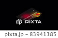 Neutral credit card on black transparent background rendered with the glassmorphism effect. Internet shopping concept, mobile payments, financial transactions. Looping realistic animation with Alpha 83941385