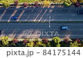 Trees shadows and traffic on the highway at the sunset 84175144