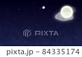 Easy to use for the background! Loop material of shooting star and moon night sky 84335174