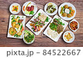 Lebanese food animated and view from above 84522667
