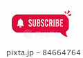 Animation subscribe label with bell icon. Subscribe button icon. Motion graphics. 4K 84664764