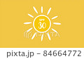 Sun Protection UV Index, spf 30 sign on yellow background. Sun protection concept. 4K video motion graphic 84664772