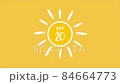 Sun Protection UV Index, spf 20 sign on yellow background. Sun protection concept. 4K video motion graphic 84664773