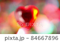 ruby heart goes out of focus. Close up 84667896