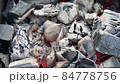 Embers smoldering after combustion of firewood 84778756