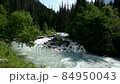 Landscape with river in mountain forest 84950043