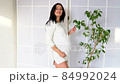 beautiful pregnant woman on a bright background love family 84992024