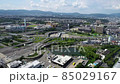 高速道路ジャンクションのドローン空撮 大阪 吹田 上昇 高速道路ジャンクションのドローン空撮 大阪 吹田 上昇 85029167