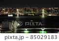 Night view of Rainbow bridge in Tokyo Bay 85029183