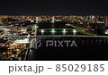 Night view of Rainbow bridge in Tokyo Bay 85029185