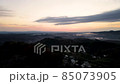 茨城の日の出と雲海の風景【ドローン上昇空撮】 85073905