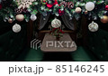the solemn ceremonial atmosphere of a retro train compartment will take you to a Christmas fairy tale, remind you of the magic of childhood  85146245