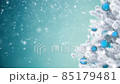 Christmas tree with falling snowflakes 85179481