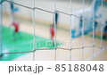 Sport mesh on blurred background of volleyball game, indoor. Competition concept, selective focus. 85188048