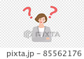 Businesswoman and Question Mark 01 (transparent background) 85562176