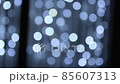 Christmas Christmas Holiday Light Blue Background Blurred Circles Light Bulbs Flashing 85607313