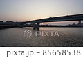 Video view of the sunset, the coast and the bridge 85658538