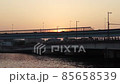 Video view of the sunset, the coast and the bridge 85658539
