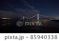 Time Lapse Illumination Akashi Kaikyo Bridge at night 85940338