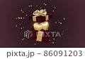 Valentine's Day animation 3D with gift box and hearts on a seamless loop 86091203