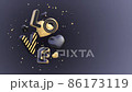 Valentine's Day creative animation 3D with Love text and hearts on the dark background with text space on a seamless loop 86173119