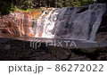 Mumlava Waterfall on Mumlava river - water falling scenic landscape in Krkonose Mountain National Park, Czech Republic 86272022