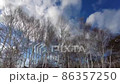 Snowy mountains and clear sky in winter Snowy mountains and clear sky in winter 86357250