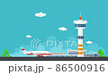 Plane Takes Off from the Airport 86500916