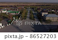 Yalutorovsk, Russia - May 7, 2021: Yalutorovsky jail. One of first city settlements in territory of Siberia. It is recreated in an original form to 350 anniversary of town 86527203