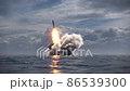 Ballistic missile launch from submarine 86539300