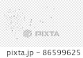 CG animation of cherry blossom petals fluttering in the wind from the upper left to the lower right 86599625