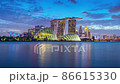 SINGAPORE - FEBRUARY 2: Time lapse video 4K, Beautiful moment of Singapore business and financial district, Modern building in the city center on February 2, 2020 in Singapore.	 86615330
