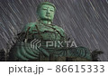 Time lapse 4K, Daibutsu or 'Giant Buddha' is a Japanese term often used informally for a large statue of Buddha, Giant Buddha with milky way moving in sky at night, Mae Tha Lampang Thailand. 86615333