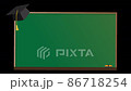 Animation video material with a square hat falling on the blackboard Animation video material with a square hat falling on the blackboard 86718254