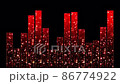 Glare particles in the equalizer structure. Music background. 86774922