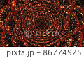 A flower of shimmering particles. Fiery shiny particles. 86774925
