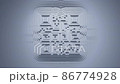 QR code. Art from the elements of the conditional code. 86774928