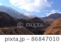 阿蘇仙酔峡の雪景色　仏舎利塔と冬景色 86847010