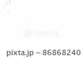 CG animation with pink cherry blossoms and petals flying on a white background 86868240