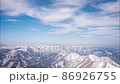 Time lapse in the direction of Mt. Haku from the summit of Mt. Ibuki on a clear winter day 86926755