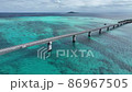 Miyakojima in winter! Aerial view of the beautiful sea from the sky 86967505