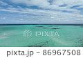 Miyakojima in winter! Aerial view of the beautiful sea from the sky 86967508