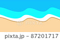 Video material of the illustration of the sea where the waves loop-Image of summer vacation 87201717