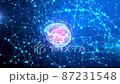3d Animation the nervous system brain sphere on black background Medical science concept 87231548