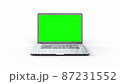 Empty Green Screen Display Laptop for Watching and Paste Background. 87231552