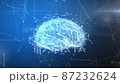 3d Animation the nervous system brain sphere on black background Medical science concept 87232624